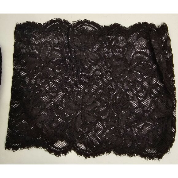 Black Stretch Lace Thigh Bands Anti-chafing Floral XL size CWide - Picture 6 of 6